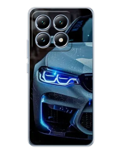 Чохол для Xiaomi 15 Pro з картинкою «Погляд BMW з синіми фарами»