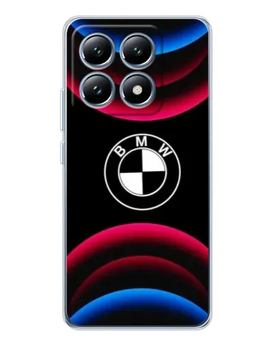 Чохол для Xiaomi 15 Pro з картинкою «Логотип BMW та неонові дуги»