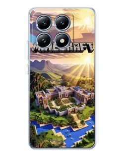 Чехол для Xiaomi 15 Pro с картинкой «Minecraft панорама»