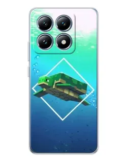 Чехол для Xiaomi 15 Pro с картинкой «Черепаха Minecraft»