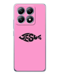 Чехол для Xiaomi 15 Pro с картинкой «Розовый символ  Jesus»