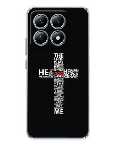 Чехол для Xiaomi 15 Pro с картинкой «Текстовый крест» Чехол для Xiaomi 15 Pro с картинкой «Текстовый крест»