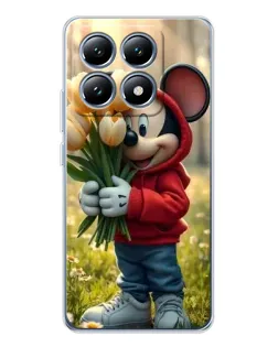 Чехол для Xiaomi 15 Pro с картинкой «Микки с тюльпанами» Чехол для Xiaomi 15 Pro с картинкой «Микки с тюльпанами»