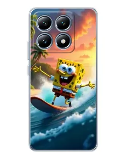 Чехол для Xiaomi 15 Pro с картинкой «Губка Боб серфингист» Чехол для Xiaomi 15 Pro с картинкой «Губка Боб серфингист»