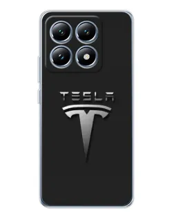 Чохол для Xiaomi 15 Pro з картинкою «Сталевий логотип Tesla»