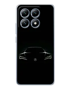 Чехол для Xiaomi 15 Pro с картинкой «Mercedes — силуэт авто» Чехол для Xiaomi 15 Pro с картинкой «Mercedes — силуэт авто»