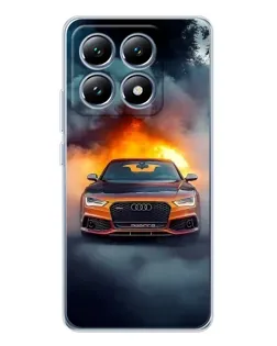 Чохол для Xiaomi 15 Pro з картинкою «Audi у вогняному диму»