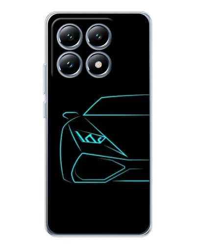 Чохол для Xiaomi 15 Pro з картинкою «Блакитний силует Lamborghini» Чохол для Xiaomi 15 Pro з картинкою «Блакитний силует Lamborghini»