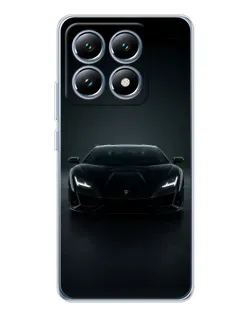 Чохол для Xiaomi 15 Pro з картинкою «Чорний Lamborghini Aventador»
