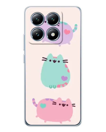 Чехол для Xiaomi 15 Pro с картинкой «Pusheen трио»