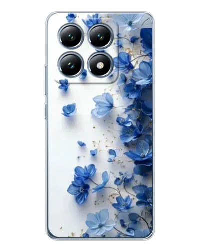 Чохол для Xiaomi 15 Pro з картинкою «Блакитний квітковий каскад»