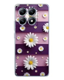 Чохол для Xiaomi 15 Pro з картинкою «Ромашки на фіолетовому»