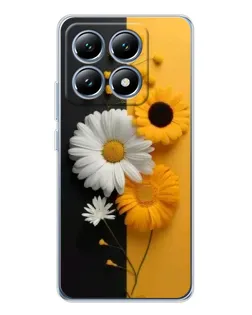 Чохол для Xiaomi 15 Pro з картинкою «Соняшник та ромашка»