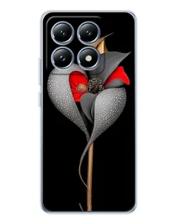 Чохол для Xiaomi 15 Pro з картинкою «Срібна фантазійна квітка»