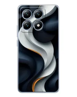 Чехол для Xiaomi 15 Pro с картинкой «Объемные черно-белые ленты» Чехол для Xiaomi 15 Pro с картинкой «Объемные черно-белые ленты»