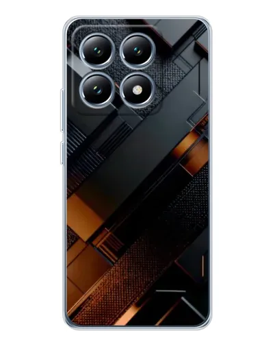 Чехол для Xiaomi 15 Pro с картинкой «Черные геометрические блоки»