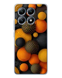 Чехол для Xiaomi 15 Pro с картинкой «Объемные оранжевые сферы» Чехол для Xiaomi 15 Pro с картинкой «Объемные оранжевые сферы»