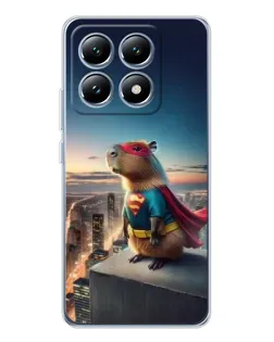 Чехол для Xiaomi 15 Pro с картинкой «Капи-мен супергерой» Чехол для Xiaomi 15 Pro с картинкой «Капи-мен супергерой»