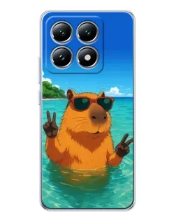 Чехол для Xiaomi 15 Pro с картинкой «Морская капибара» Чехол для Xiaomi 15 Pro с картинкой «Морская капибара»
