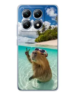 Чехол для Xiaomi 15 Pro с картинкой «Капибара на море» Чехол для Xiaomi 15 Pro с картинкой «Капибара на море»