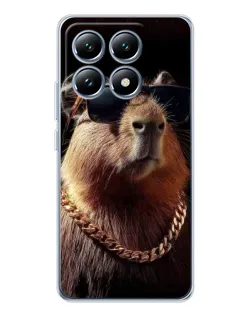 Чехол для Xiaomi 15 Pro с картинкой «Капибара золотая цепь» Чехол для Xiaomi 15 Pro с картинкой «Капибара золотая цепь»