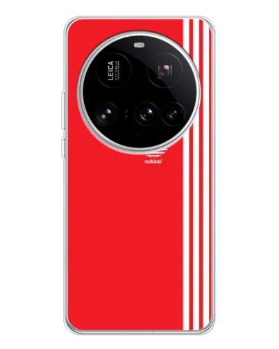 Чехол для Xiaomi 15 Ultra с картинкой «Красный минимализм Adidas»