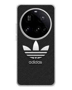 Чехол для Xiaomi 15 Ultra с картинкой «Adidas Карбоновая текстура»