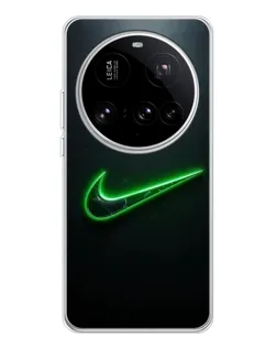 Чехол для Xiaomi 15 Ultra с картинкой «Неоновый контур Nike»