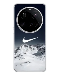 Чехол для Xiaomi 15 Ultra с картинкой «Nike — зимние горы»