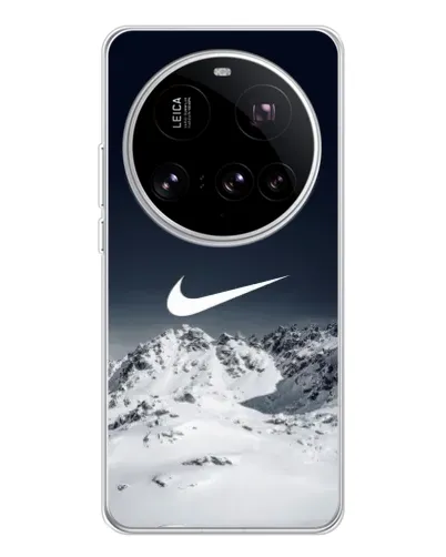 Чехол для Xiaomi 15 Ultra с картинкой «Nike — зимние горы»