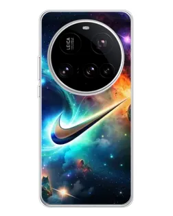 Чехол для Xiaomi 15 Ultra с картинкой «Космический Nike Swoosh»