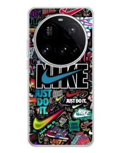 Чехол для Xiaomi 15 Ultra с картинкой «Яркий коллаж Nike»