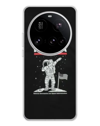 Чехол для Xiaomi 15 Ultra с картинкой «NASA — шагаем по Луне»