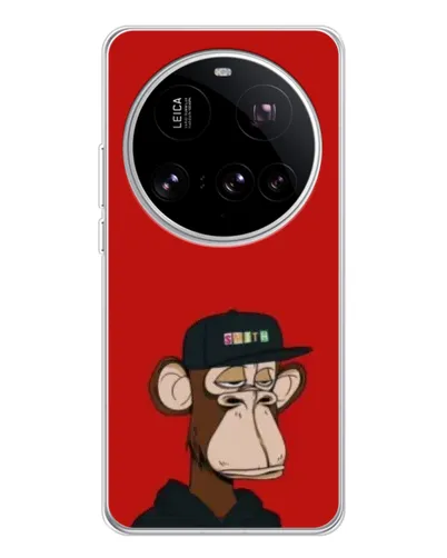 Чехол для Xiaomi 15 Ultra с картинкой «Bored Ape — красный фон»