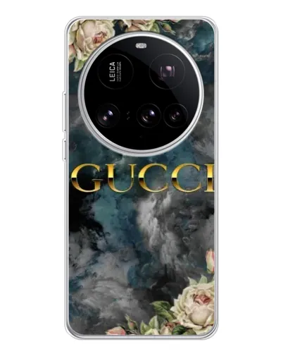Чехол для Xiaomi 15 Ultra с картинкой «Абстрактные цветы Gucci»