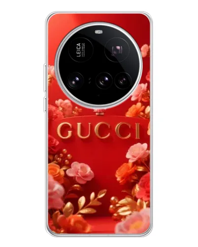 Чехол для Xiaomi 15 Ultra с картинкой «Gucci — золотой сад»