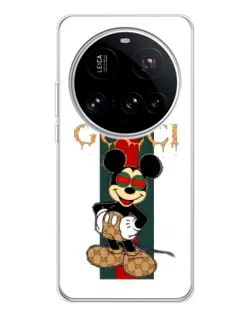 Чехол для Xiaomi 15 Ultra с картинкой «Микки Маус Gucci — полосы» Чехол для Xiaomi 15 Ultra с картинкой «Микки Маус Gucci — полосы»