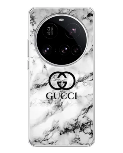 Чехол для Xiaomi 15 Ultra с картинкой «Gucci — мраморный шик»