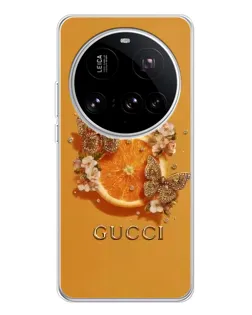 Чехол для Xiaomi 15 Ultra с картинкой «Gucci — золотые бабочки» Чехол для Xiaomi 15 Ultra с картинкой «Gucci — золотые бабочки»