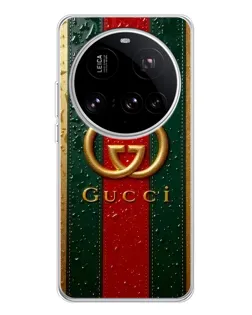 Чехол для Xiaomi 15 Ultra с картинкой «Gucci — фирменная полоса и золото» Чехол для Xiaomi 15 Ultra с картинкой «Gucci — фирменная полоса и золото»