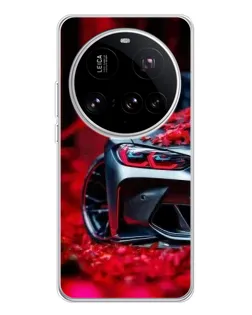 Чехол для Xiaomi 15 Ultra с картинкой «Спортивная BMW и цветы» Чехол для Xiaomi 15 Ultra с картинкой «Спортивная BMW и цветы»