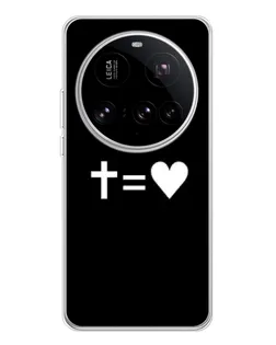 Чехол для Xiaomi 15 Ultra с картинкой «Крест и Сердце»