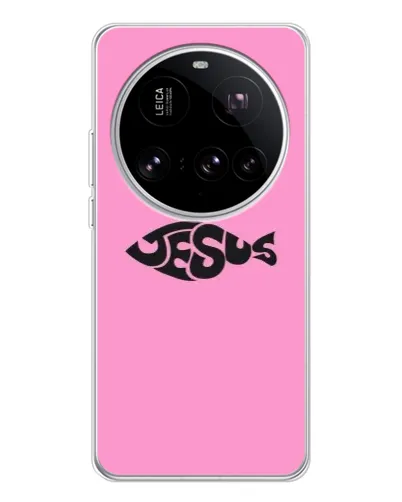 Чехол для Xiaomi 15 Ultra с картинкой «Розовый символ Jesus» Чехол для Xiaomi 15 Ultra с картинкой «Розовый символ Jesus»