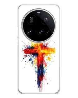 Чехол для Xiaomi 15 Ultra с картинкой «Акварельный крест»
