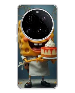 Чехол для Xiaomi 15 Ultra с картинкой «Повар Спанч Боб»