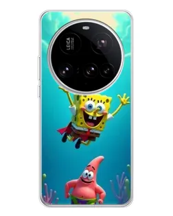 Чехол для Xiaomi 15 Ultra с картинкой «Спанч Боб под водой»