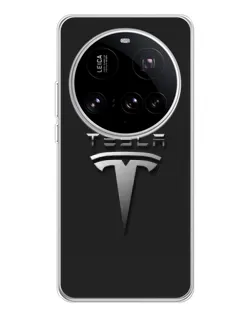 Чехол для Xiaomi 15 Ultra с картинкой «Стальной логотип Tesla»