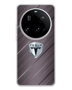 Чехол для Xiaomi 15 Ultra с картинкой «Металлическая текстура Tesla»