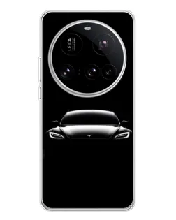Чехол для Xiaomi 15 Ultra с картинкой «Фары Tesla Night»