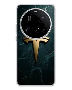 Чехол для Xiaomi 15 Ultra с картинкой «Мраморная Tesla Gold»